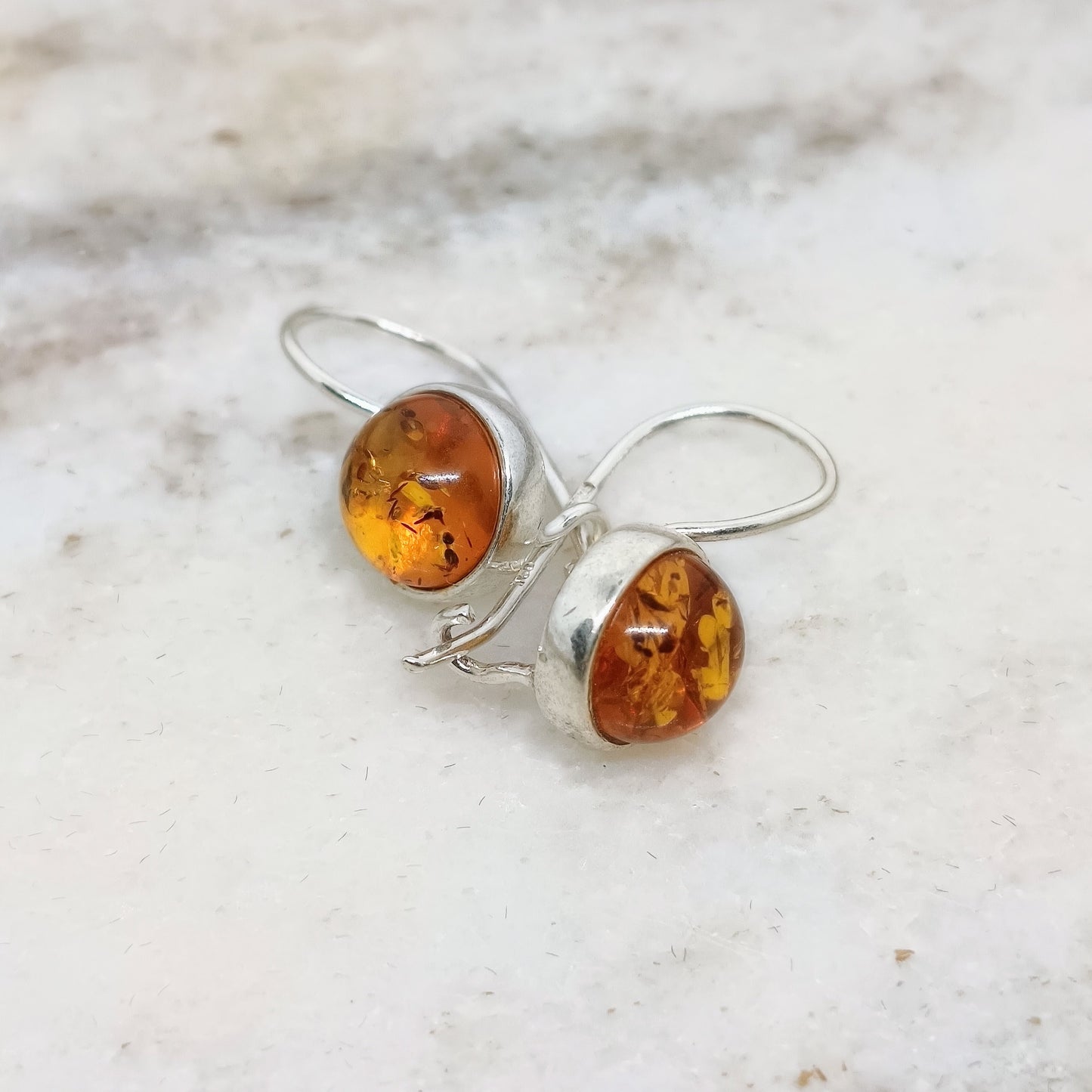 Bernsteinohrringe Katja, 925 Silber