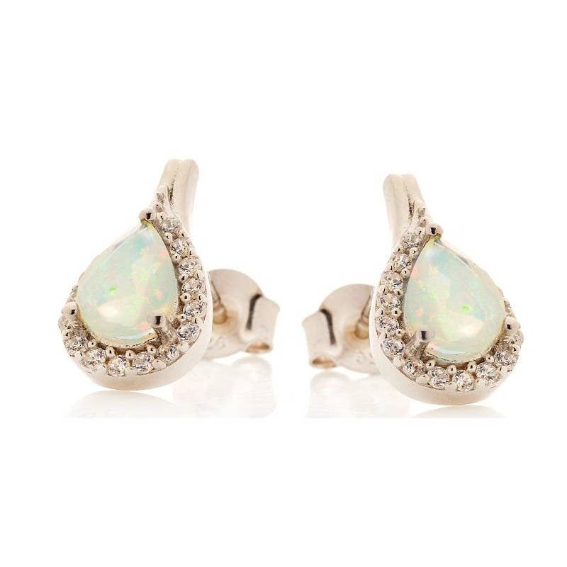 Tropfenohrringe mit äthiopischem Opal