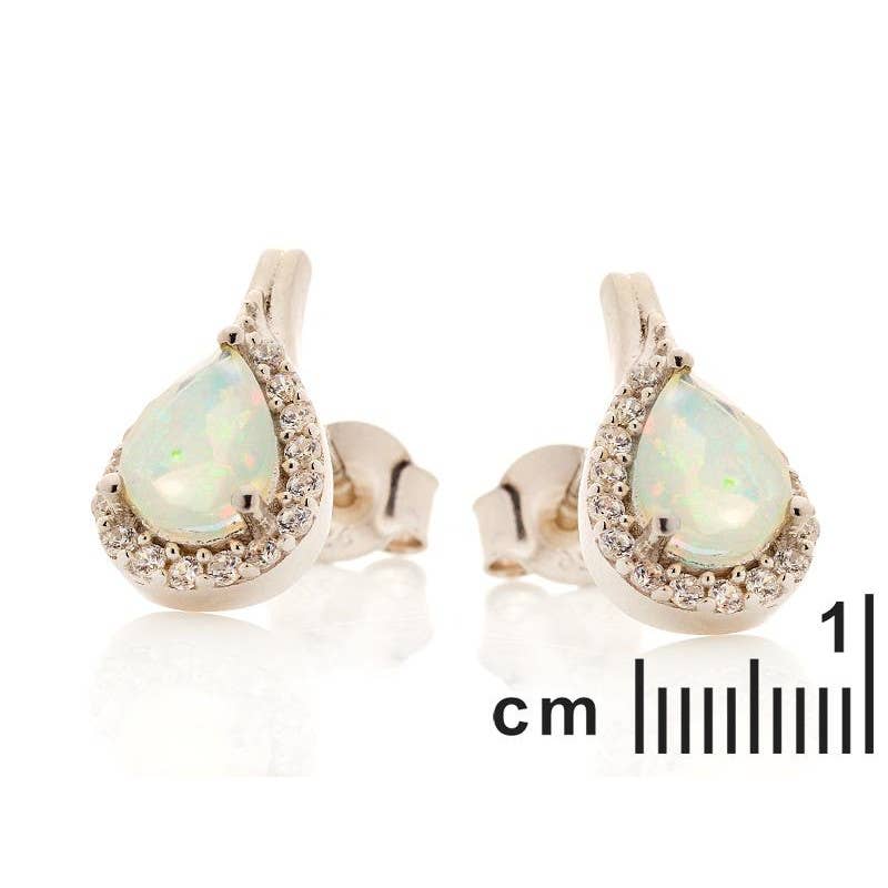 Tropfenohrringe mit äthiopischem Opal