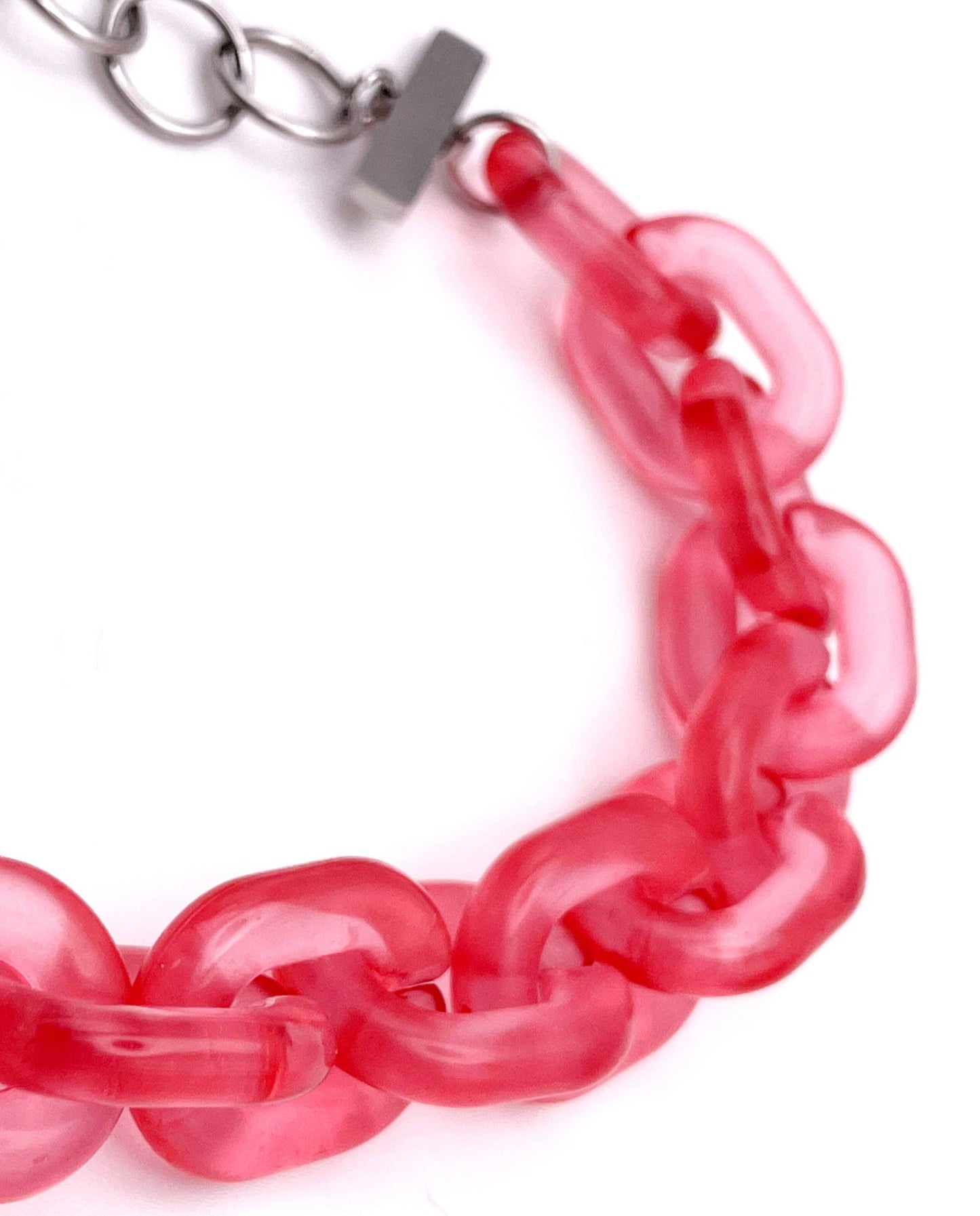 Pink luxury link chain