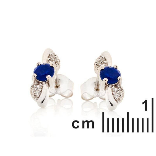 Natürliche blaue Lapislazuli-Ohrringe, 925 Sterlingsilber