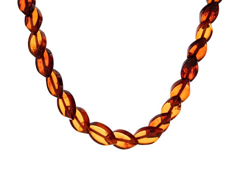 Natürliche Cognac-Bernsteinkette, 45 cm