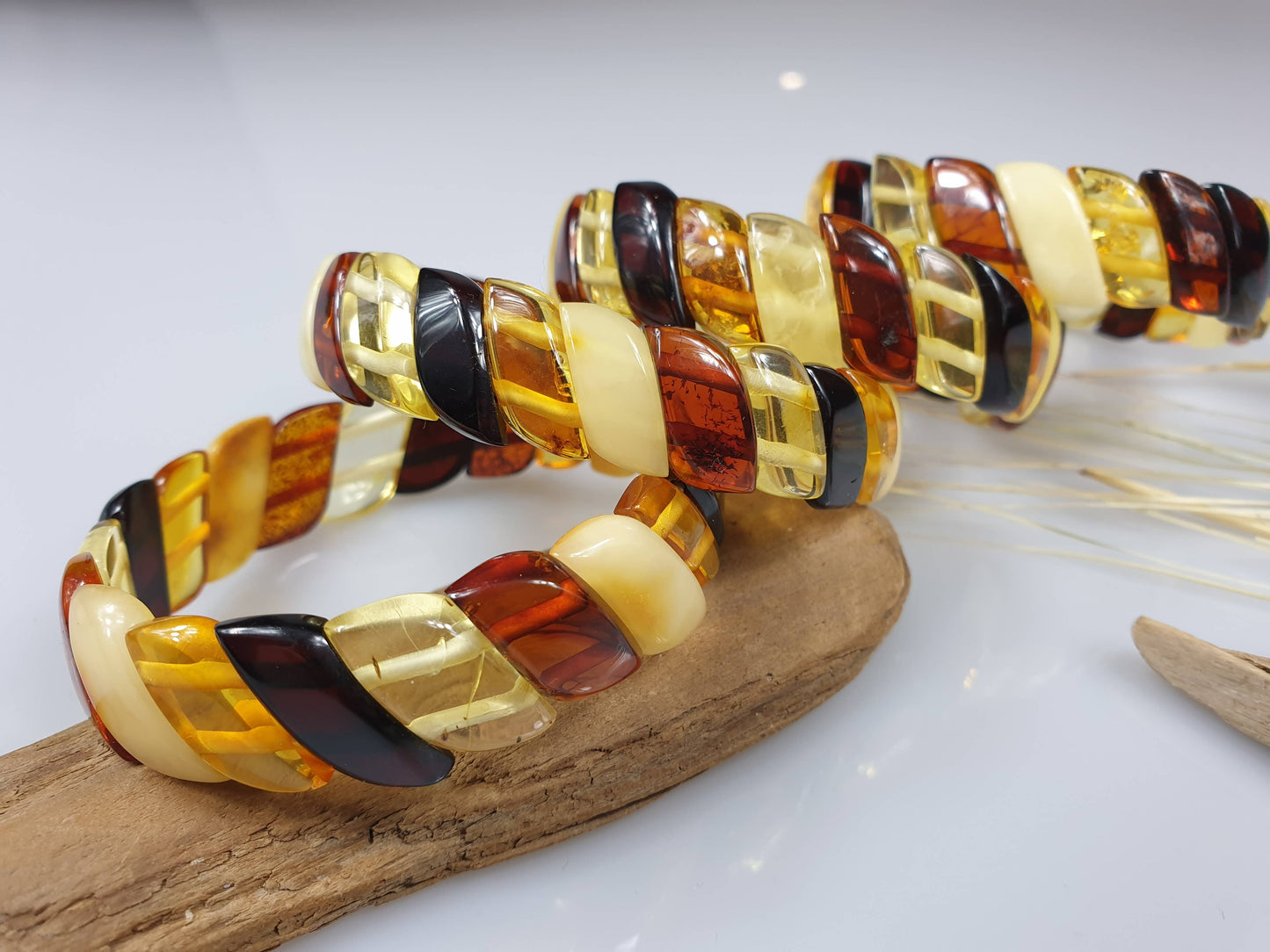 Amber bracelet, handmade