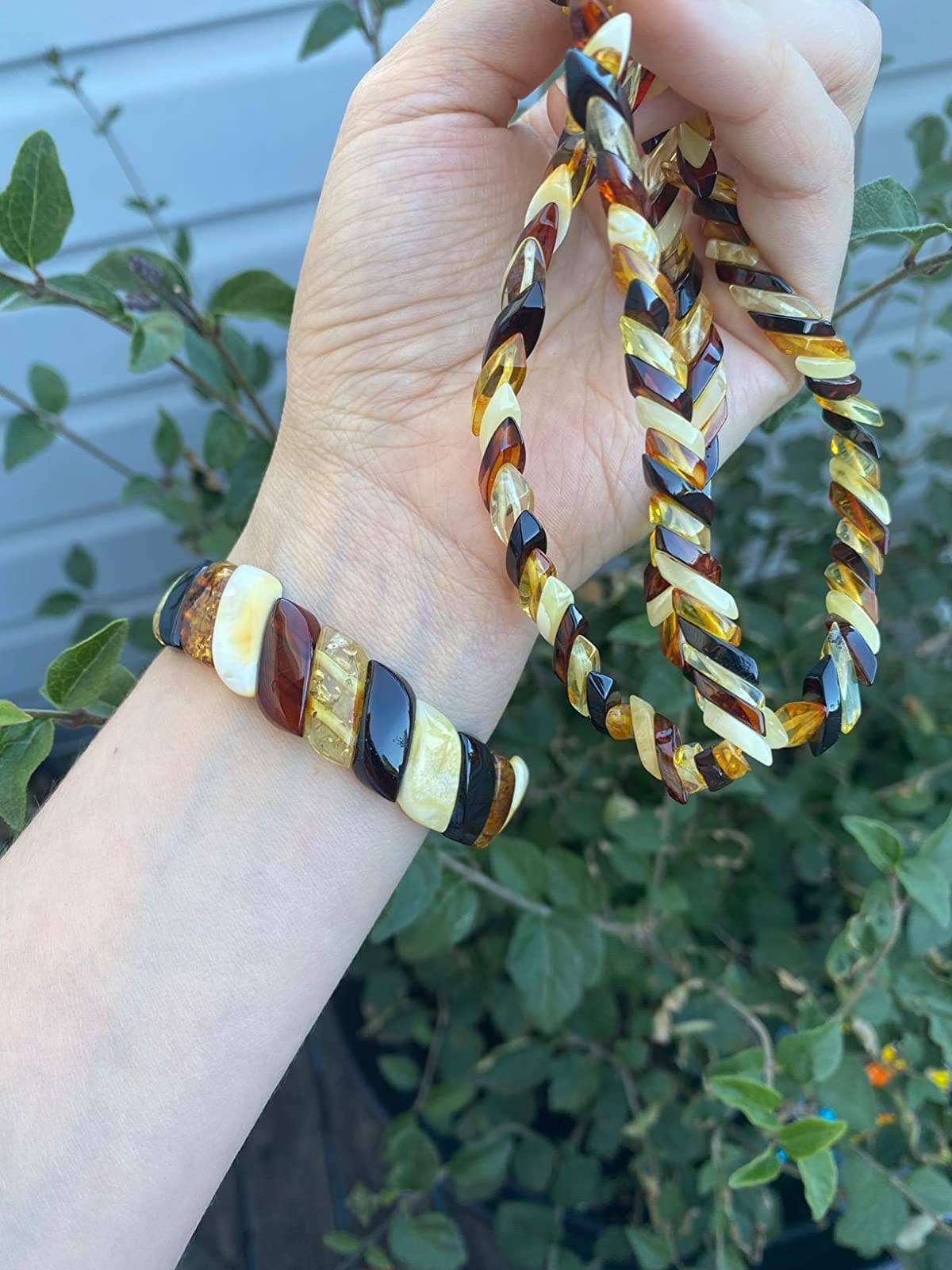 Amber bracelet, handmade