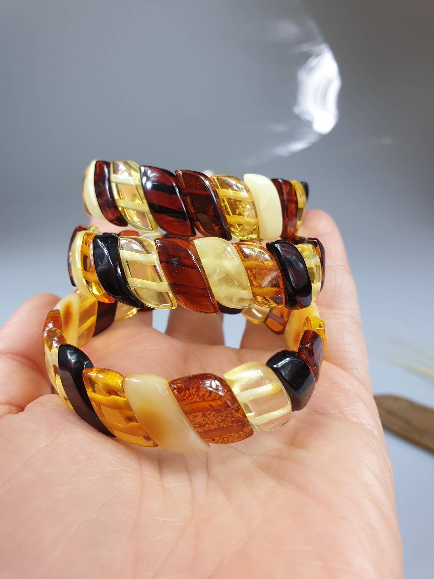 Amber bracelet, handmade