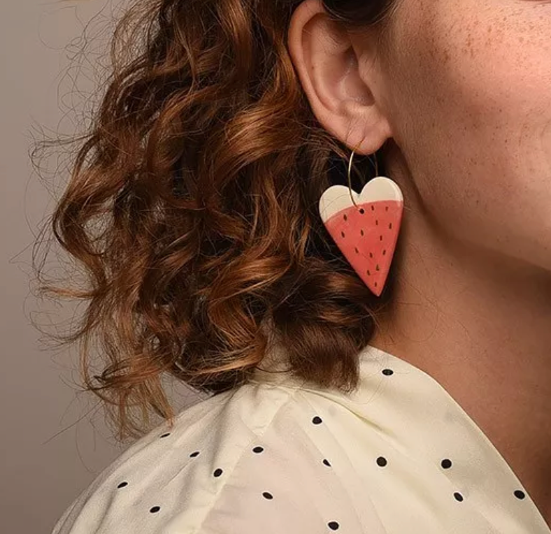 Strawberry Hoop Earrings