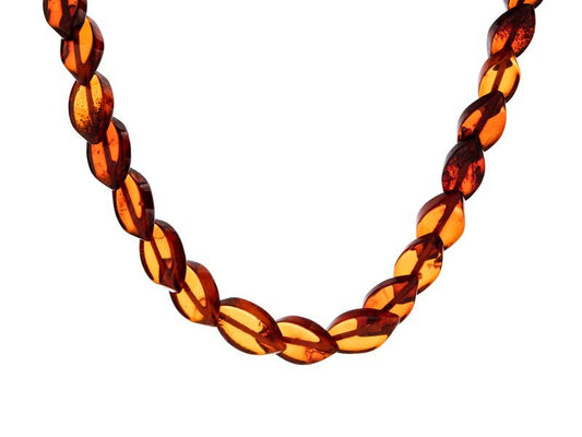 Natürliche Cognac-Bernsteinkette, 45 cm