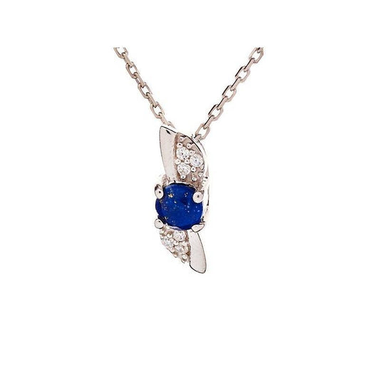 Runder Anhänger aus blauem Lapislazuli, 925 Sterlingsilber