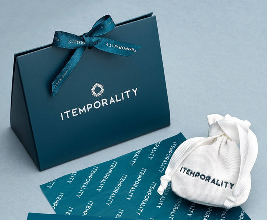 Herz-Ohrringe mit Chalcedon und Iolith