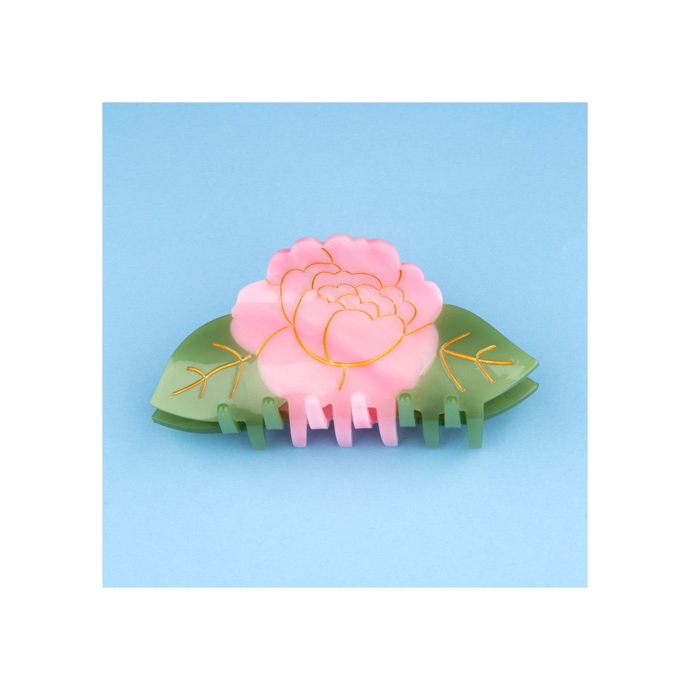 Barrette à cheveux "Pivoine"