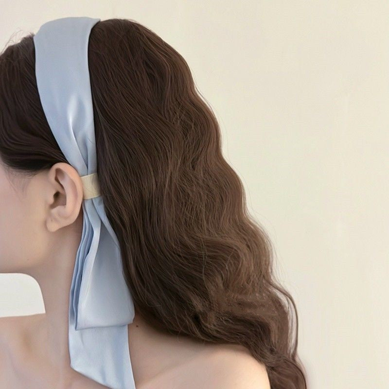 Plain hairband with bow