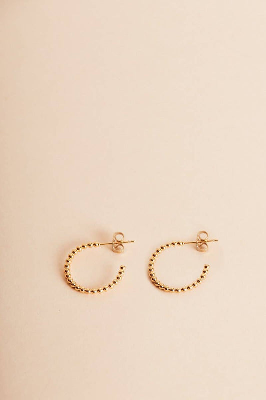 Elona ball hoop earrings